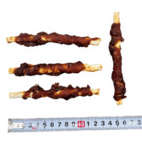 Friandises à mâcher en cuir de bœuf enveloppé de viande, très savoureuses, pour chiens de toutes races – Collation quotidienne