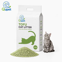Litière pour chat à base de tofu végétal, faible teneur en poussière, absorption rapide, biodégradable, vente en gros