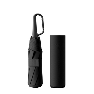 Parapluie pliant entièrement automatique à trois sections, couleur unie, moderne, 8 baleines, épaissi, sans mémoire de forme, idéal pour cadeaux d'affaires - Product Image 1