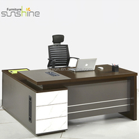Manager Commercial Ensemble de meubles de bureau en L Peinture MDF CEO Table avec armoire et chaise pour usage domestique Certifié CE