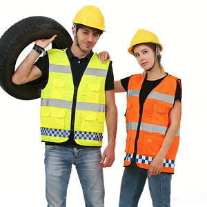 Rompi Keselamatan Pria ANSI Kelas 2 Warna & Logo Kustom Kuning Fluoresen Bernapas Reflektif Pakaian Kerja dengan Layanan Kustom OEM - Product Image 2