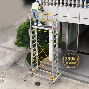 Tháp giàn giáo hợp kim nhôm với thang công suất 200kg cho kỹ thuật - Product Image 2