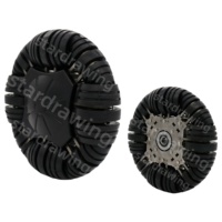 S-S 254mm Omni Robot roue directionnelle pour fauteuil roulant électrique