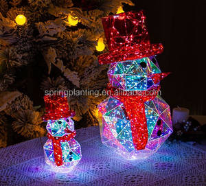 PRIMAVERA PLANTAR Brillante Venta al por mayor Muñeco de nieve Árbol de Navidad Adornos colgantes Decoraciones de Navidad - Product Image 4