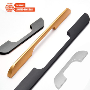 Kpytoco — poignée pour porte extérieure de meubles, armoires de cuisine moderne en aluminium avec poignée en bois - Product Image 5