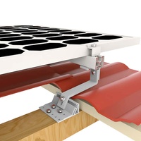 Vente en gros de support réglable pour panneau solaire en métal aluminium crochet de toit en tuile de bardeau solaire système photovoltaïque solaire