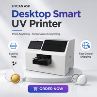 Imprimante à plat intelligente UV à jet d'encre HYCAN DX7 A5 CMYK+W autonome pour coques de téléphone et puzzles
