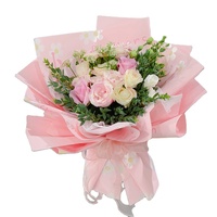 Papier de soie recyclable personnalisé en gros, blanc et rose, doux, enduit de cire, avec finition brillante/mate, pour emballage de luxe