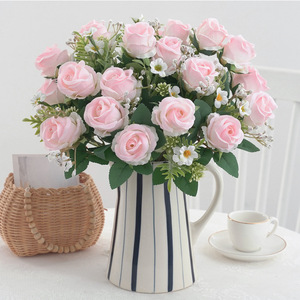 Tissu très similaire Artificielle Sept Bouquets de Vénus Roses <span class=keywords><strong>Fleur</strong></span> Fpr Maison Décoration De Mariage <span class=keywords><strong>Fleur</strong></span> - Product Image 2