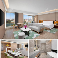 Ensemble de mobilier de chambre d'hôtel commercial moderne et luxueux, meubles sur mesure pour projets hôteliers clés en main