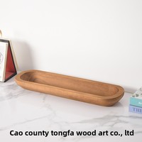 Houten aromatherapie kaarsenhouder, ovale, moderne, minimalistische, handgemaakte fruit schaal