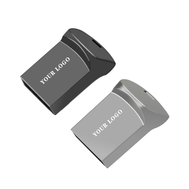 Keychain OEM Custom Logo Metal USB 2.0/3.0 Flash Drive 1GB-128GB Adjustable Mini Novelty 2-Year Warranty Silk Screen Printed