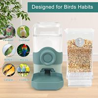 Mangeoire et abreuvoir automatiques rectangulaires Chebet en plastique ABS écologique, sans dégâts, pour perroquets et canaris - Cage 650g