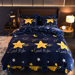 Bộ Ga Giường Vải Flanen Nhung Dày Dệt Nắng - Product Image 5