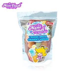 Freeze Dried Candy Treats Freeze Dried Sour Gummy Worms Sweets For Candy Party Favors Gifts