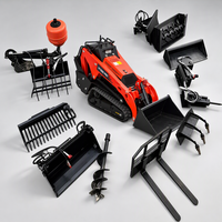 Pengiriman Gratis Mini Crawler Skid Steer Loader Multifungsi Skid Steer Loader Pertanian Kebun Diesel Compact Skid Loader