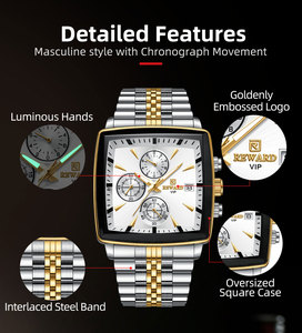 Montre de poignet pour hommes OEM personnalisée multifonction en acier inoxydable résistant à l'eau Luxus Uhr Herren Business Private Label Orologio Uomo - Product Image 3