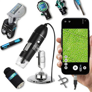 <span class=keywords><strong>Microscope</strong></span> industriel avec support métallique inclus pour l'inspection d'impression, la détection de grains métalliques et l'analyse des surfaces de fissures - Product Image 6