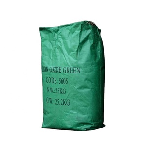 Oxyde de fer vert synthétique Fe2O3 poudre de pigment industriel de qualité alimentaire 99.99% applications de peinture/caoutchouc de pureté 25 kg/sac fabriqué - Product Image 1