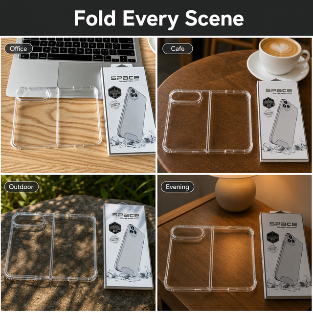 Universal Clear Folding Phone Case for iPhone 18 Fold 18 Pro Max Hybrid Drop Proof Shockproof Soft Slim Dustproof Anti Scratch