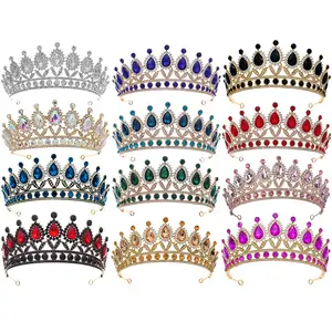 Sparkle Crown Party Multiful Color Queen Tiara Big Eye Cosplay ball Performance Birthday Coronet