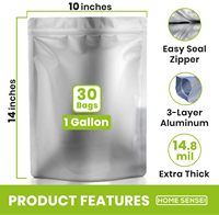Lot de 100 sacs holographiques Mylar irisés, 10 couleurs assorties, pochettes verticales anti-odeur avec fermeture éclair laser pour petites entreprises