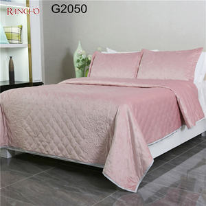 Couvre-lit en microfibre solide et super doux, literie brodée, pour hôtel, vente en gros, <span class=keywords><strong>prix</strong></span> d'usine - Product Image 6