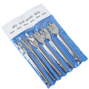 Jeu de 6 forets plats de couleur naturelle du fabricant, avec tige hexagonale, pour le travail du bois, scie cloche, outil de perforation pour planches de bois - Product Image 3