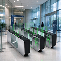 Tourniquets E-Gate entièrement automatiques prenant en charge plusieurs dispositifs de reconnaissance, conception fiable anti-collision pour les aéroports