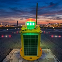 Feux d'obstruction aériens solaires à LED de type B à intensité moyenne, étanches IP66 haute intensité