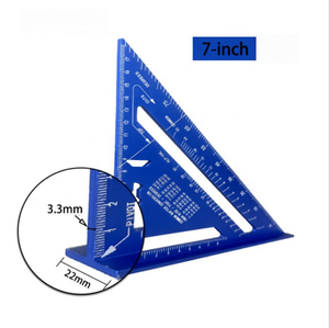 Équerre triangulaire en alliage d'aluminium 7'' 12'' pour charpentier, épaissie, pour le travail du bois 90° Équerre en L gravée au laser pour usage en menuiserie métrique - Product Image 5