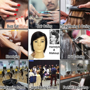 <strong>Hairdressing</strong> Practice Men's Head Mannequin <strong>for</strong> <strong>Teaching</strong> and Training Dyeing &amp; Perming Special Wig Model N24 35cm Head Size - Product Image 4