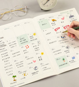 Agenda mensuel GF 2026, nouvelles tendances, A4 A5, assistant de travail de bureau, journal, planificateur, carnet imprimé de fleurs, planification quotidienne et hebdomadaire - Product Image 6