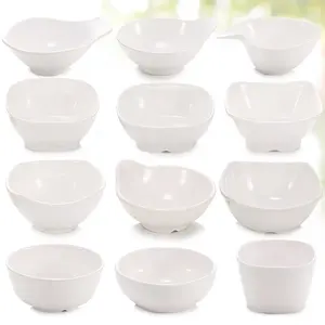 China manufacturer White Soup Rice Fruit Cereal Melamine Bowls Sauce Small Bowl