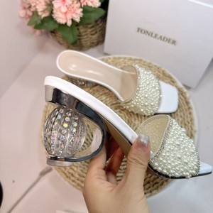 Sandalias de Tacón Alto con Plataforma y Cristales de Imitación, Verano 2025, Talla 42 - Product Image 3