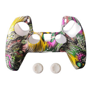 ที่มีสีสัน2022ซิลิโคนฝาครอบป้องกันสำหรับ PS5 <span class=keywords><strong>Playstation</strong></span> 5อุปกรณ์เสริมควบคุมกรณียางสำหรับ PS5นิ้วหัวแม่มือจับเชลล์ - Product Image 2