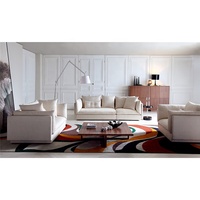 Zhida Lieferant Maßgefertigte Moderne Schlichte Weiße Stoff-Sofagarnituren und Couches für Wohnzimmer