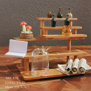 <span class=keywords><strong>Maison</strong></span> de poupée modèle miniature de meubles en bois présentoir décoration meubles <span class=keywords><strong>ameublement</strong></span> support de rangement mini support de bricolage - Product Image 4