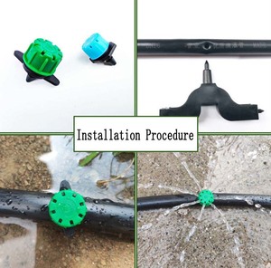 Goutteur d'irrigation micro-<span class=keywords><strong>goutte</strong></span> <span class=keywords><strong>à</strong></span> 8 trous réglable de 4 <span class=keywords><strong>à</strong></span> 90 L, de haute qualité, <span class=keywords><strong>vert</strong></span>, en ligne, pour <span class=keywords><strong>tuyau</strong></span> de 1/4 pouce - Product Image 3
