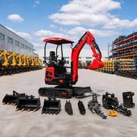 Buatan Cina Excavator Mini 1.2 Ton Compact Crawler Digger Mesin Jepang Hydraulic Breaker Bucket CE untuk Penggunaan Rumah Tangga