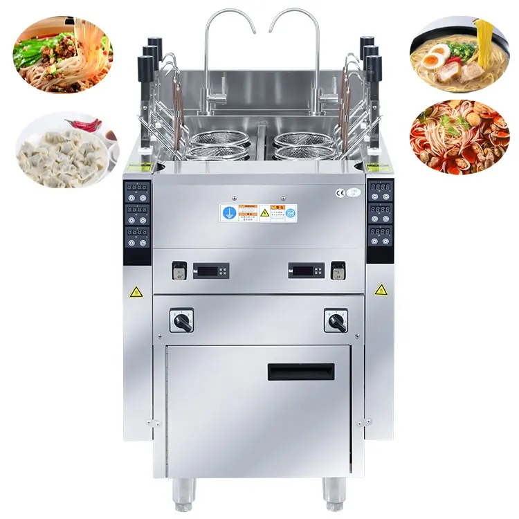 Automatic Lift Commercial Pasta Noodle Cooking Machine /Gas/Electric Italy Pasta Cooker Boiler 1/2 Tanks with 3/6 Baskets