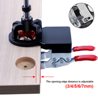 Kit de Perforación para Carpintería, Broca de Fresado de 35 mm, Herramienta para Hacer Orificios para Bisagras Ocultas en Gabinetes de Madera