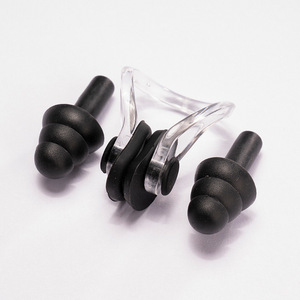 Clip nasal ovale et <span class=keywords><strong>bouchons</strong></span> <span class=keywords><strong>d</strong></span>'<span class=keywords><strong>oreilles</strong></span> de style balle en silicone pour adultes, accessoires de natation et de fitness étanches pour le sport - Product Image 1