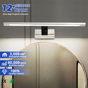 Modern Aluminum Alloy Wall Lamp 3500K Warm White <b>LED</b> Touch Control Dimmable Bathroom <b>Light</b> Surface Mounted Minimalist Design - Product Image 1