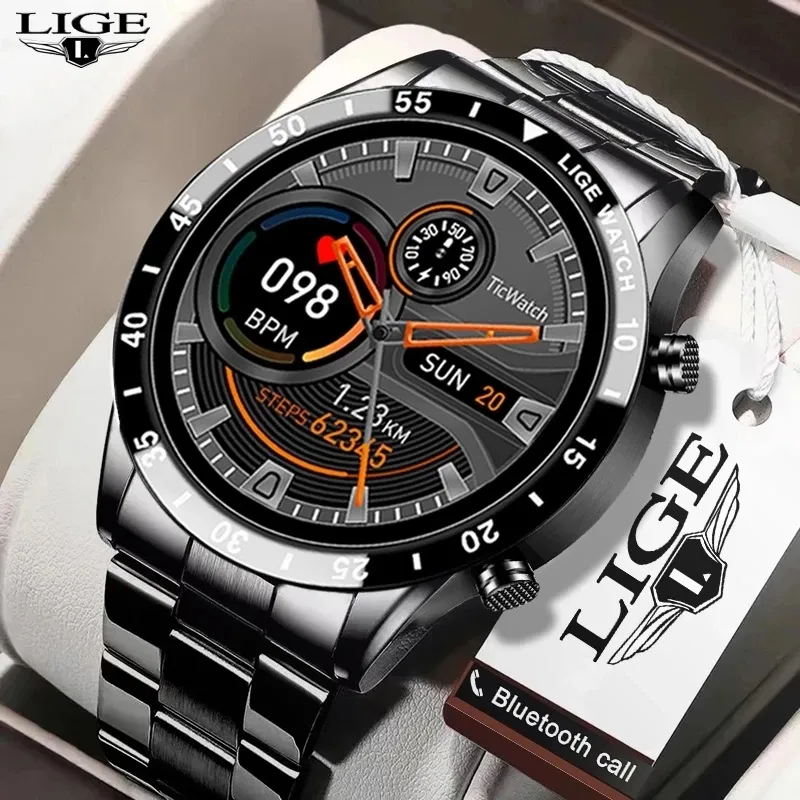 BW0189 LIGE 2022 New Smart Watch Men Call IP67 Waterproof Full Touch Screen Smartwatch For Android IOS Sports Fitness Tracker