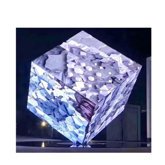 Indoor RGB LED Display Five-Sided 500x500x500mm Video Wall Advertising & Event Use Cube