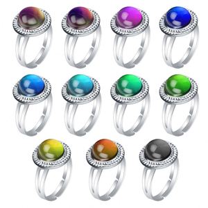 Hot Selling Gem Mood Sensitive Mood Color Change <b>Ring</b> <b>Adjustable</b> Thermochromic <b>Ring</b> for Women Authentic Mood <b>Ring</b> Colors - Product Image 2