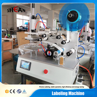 Machine d'étiquetage semi-automatique à plateau plat, applicateur d'étiquettes autocollantes pour puces de chargeur de téléphone, sacs en plastique et boîtes à un côté