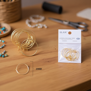Aros de Oro Ilan de 20 mm, 12 Piezas, Materiales para Manualidades - Product Image 2
