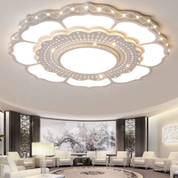 Plafonnier LED rond moderne en forme de fleur, motif étoile découpée, blanc chaud, pour salon, chambre, hôtel, couloir, décoration